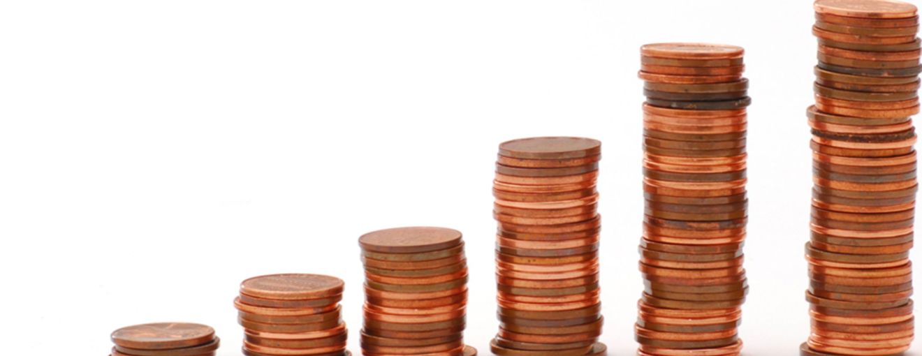 A stash of pennies